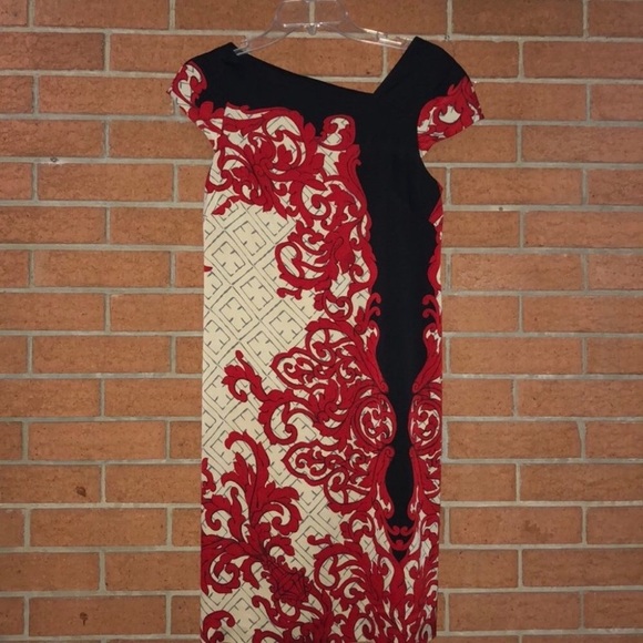 ❣️YOANA BARASCHI❣️SCROLLWORK PRINTED SHEATH DRESS - Picture 2 of 6